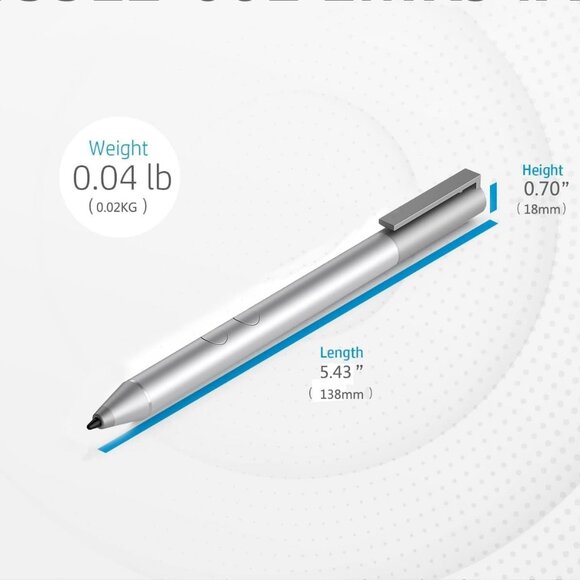 Stylus HP Spectre x360 / Envy / Pavilion Silver Active Pen - NWT
